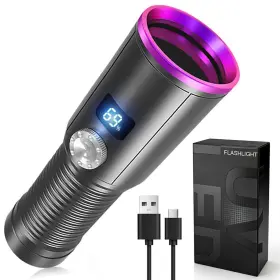 Lbjd St365202512 365 Nm Uv Blacklight Flashlight High Power Rechargeable Black Light With Enh