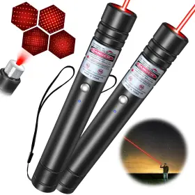 Leteapii Rls004 2 Packs Red Light Flashlight Long Distance Usb Rechargeable Tactical