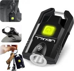 Lexall Dtkl-101 Led Small Flashlight 500lumens Bright Mini Keychain Light Portable Usb Rechar