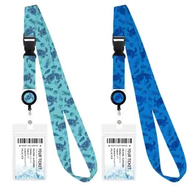 Lgtcacl 745166459254 2 Pack Retractable Cruise Lanyard With Waterproof Id Holder Reel