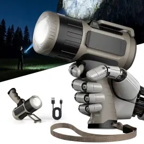 Liangjj Q401 1000000 Lumens Adjustable Focus Spotlight 16000mah/20hrs Super Bright Led Re