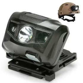 Lmshltgr1-fn Life Mounts Led Tactical Nvg Shroud Helmet Light - One Size Gray Push-button Shrou
