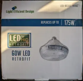 Light Efficient Design Led-8035e57-mhbc Hid Led 60 W Medium Screw E26