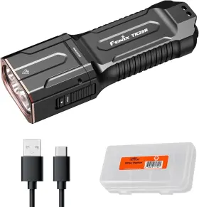Lighting 445011659619 Tk28r Tactical Flashlight 6500 Lumen Led Rechargeable With Red Light