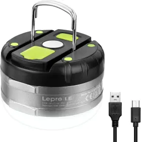 Lighting Ever 726085013444 Le Led Camping Lantern Rechargeable 410lm 5 Light Modes Power Bank Waterproo