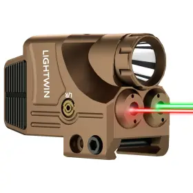 Lightwin Lw-grl10-fba Red Green Laser Beams With 600 Lumens Flashlight For Pistols 3 In1 Lig