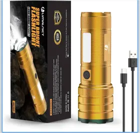 Limalnicy Lmcob01 Rechargeable Flashlights High Lumens 10000 Long Lasting 4 Modes With Side Cob L