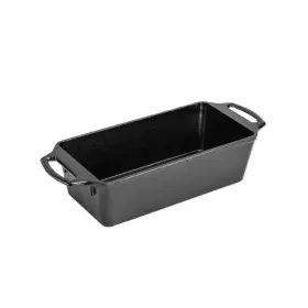 Lodge Bw10lp 10 Inch Pre-seasoned Cast Iron Loaf Pan - Dual Handles Black