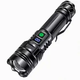 Lukyamzn 445000962942 1.77 Inch Screen Rechargeable Flashlights 10000 High Lumens Single 1-mode Super B