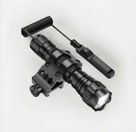 Lumen 438763 2500 Tactical Flashlight With Picatinny Rails Mount And Pressure Switch