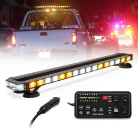 Lumenix Lmc108-38in-wy-2 38 Inch Rooftop Strobe Emergency Lights Bar Magnetic Mount Warning Fl