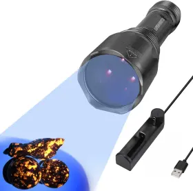 Lumenshooter 445007734733 S3 365nm Uv Flashlight With 3 Leds Powerful Blacklight Flashlights For Pet Urin