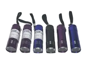 Lumin Industries 639277453730 Mini Led Flashlight Lot Of 6 Multicolor Metal Purple Black Blue
