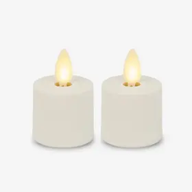 998294 Luminara Flameless Tealights Rechargeable Led Set Of 2 1.5 Inch X 2.1 Battery O
