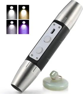 Lumirio 765154509624 Gemstones Uv Flashlight Super Bright Gem Tester For All Stones White