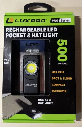 Lux Pro Xp913 Luxpro Lp151 Rechargeable Led Pocket And Hat Light Brand New