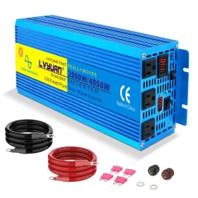 Lvyuan Ly-psw-2000w 2000 Watt Pure Sine Wave Inverter 12v To 110v 120v Dc Ac With 3