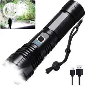 Lylting 445046452490 Led Flashlights High Lumens Rechargeable 90 000 Brightest Handhe