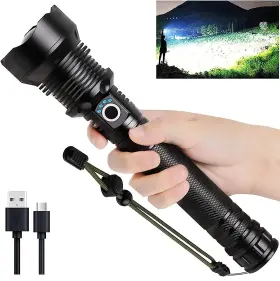 Lylting 711181183559 Rechargeable Led Flashlights High Lumens Super Bright With 5 Modes And Waterproof