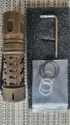 Maeerxu Df03 Brass Flashlight. Battery Uses A Single 14500 Programmable Led