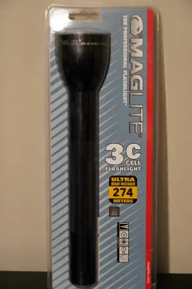 Mag-lite 038739011912 Mag-lite S3c016 3-cell C Flashlight Logo Black - Made In Usa