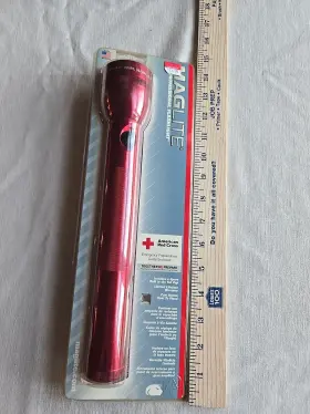 Mag-lite 038739018980 New In Pkg Vintage Mag-lite 3 Cell D 12.5 Inch Flashlight Made Usa Burgundy
