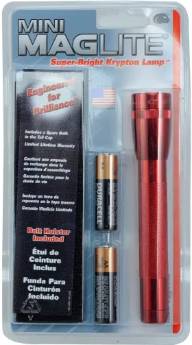Mag-lite 038739033143 Instrument Mini Maglite Aa Flashlight - Presentation Box Red M2a03l