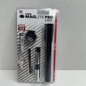 Mag-lite 25898 Maglite Mini Pro Led Flashlight Black 2aa 332 Lumens With Accessories