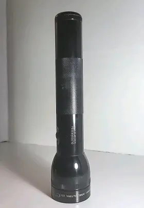 Mag-lite Dl200483584 Vintage Mag-lite 10 Inch Instrument 2 D Cell Black Flashlight Heavy Made In Usa