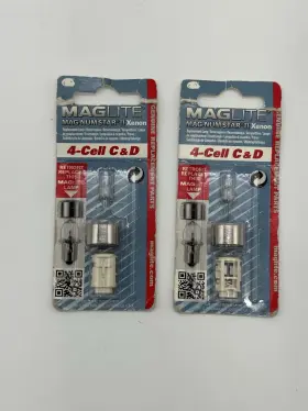 Mag-lite Lmxa401l Lot Of 2 Maglite Mag-num Star Ii Xenon Bulb For 4-cell C And D Flashlight