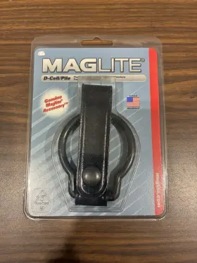 Mag-lite Ml10805 New Mag-lite Belt Holder For D Cell Mag-lites Flashlight Black Leather Loop