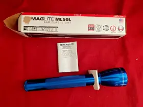 Mag-lite Ml50ls3115 Ml50l Led 3-cell C Flashlight In Display Box Blue Open