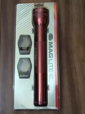 Mag-lite S3d616 New 1992 Vintage Mag-lite Red Special Value Pack 3 Cell And Mounting Clamps