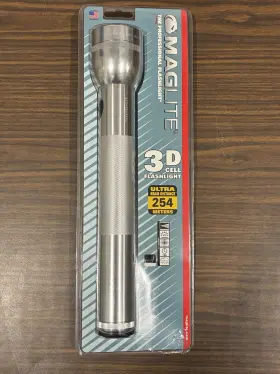 Mag-lite Ts3d106k Mag-lite D-cell Industrial Silver Aluminum Flashlight Made In Usa New Package