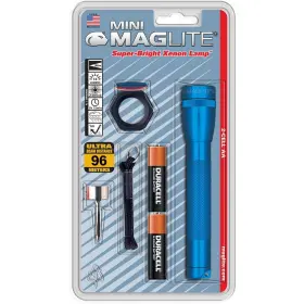 106-000-715 Maglite Mini Incandescent 2-cell Aa Flashlight Combo Blue