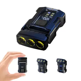 Makdak Md031b Edc Keychain Flashlight Rechargeable - Super Bright Black 1pc Abs