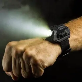 Vy-t9ad-qd33 Maxbei Waterproof Led Tactical Display Rechargeable Wrist Watch Flashlight Multi Tools