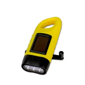 Mayday 313115057068 Handcrank Flashlight With Solar Panel And Clip
