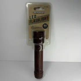 Menards 889064431896 Led Flashlight With Wooden Case 80 Lm