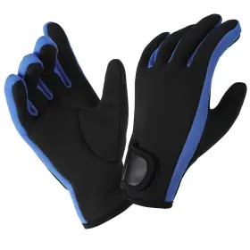 Dg-001-bl-l Micosuza Neoprene 1.5mm Five Finger Dive Gloves Blue Large