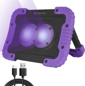 Midnite Match 445009851889 Neonic Rechargeable Uv Led Black Light Battery Operated Powered Blacklight Cor