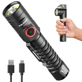 Mijomi S701 Flashlight Rechargeable With 1300 High Lumen Dual Modes Sp