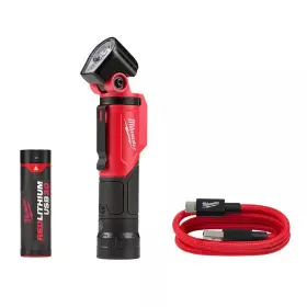 Milwaukee 445048245243 500 Lumens Led Pivoting Redlithium Usb Flashlight