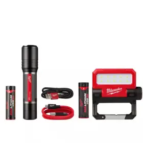 Milwaukee 705353346460 2 000 Lumens Redlithium Usb Slide Focus Flashlight And 550 Led Rechargeab
