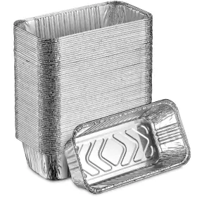 Montopack P2ll50c Aluminum Disposable Loaf Pans Deep 2lb 50 Pack Aluminium