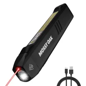 Mossy Oak Mo25016ae Rechargeable Flat Flashlight 1200lm Pocket Work Light With Red Magnet
