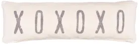 4163015 Mud Pie 4063015 Polyester Xoxoxo Washed Canvas Long Pillow 1 Count Pack Of 4163015 Mud Pie 4063015 Polyester Xoxoxo Washed Canvas Long Pillow 1 Count Pack Of