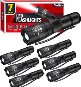 Nanjing Zhengyiheng Supply Chain Management Co. Ltd. 313113253233 7 Pack Flashlights High Lumens Tactical Flashlight With 5 Modes Waterproof Zoo
