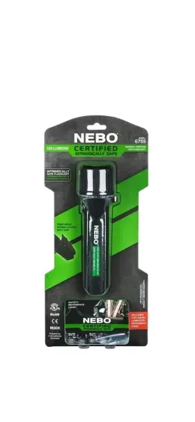 6755 Nebo Led Flashlight - Intrinsically Safe Safety Rated 120 Lumens 6755 Nebo Led Flashlight - Intrinsically Safe Safety Rated 120 Lumens