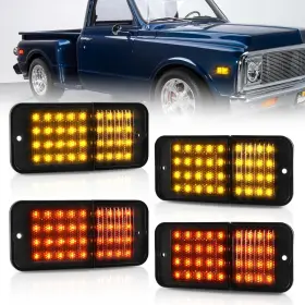 Neifiles Or-nfs7264t Led Side Marker Lights Compatible With Chevy C10 C15 C25 C35 1968-1972 Gmc Pi